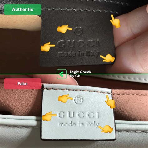 gucci label how to spot fake clothes|gucci marmont bag authentication guide.